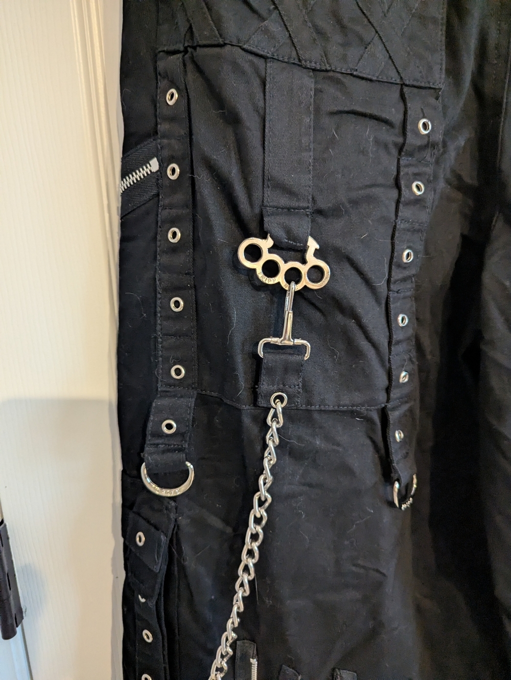 TRIPP NYC Goth Grunge Chain To Chain Pants Large Black - Picture 10 of 14